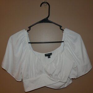 White Dropped flowy shirt, Dry Goods "originality", Small